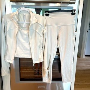 Flash Sale-Lululemon ribbed cropped define jacket, shelf tank & leggings!